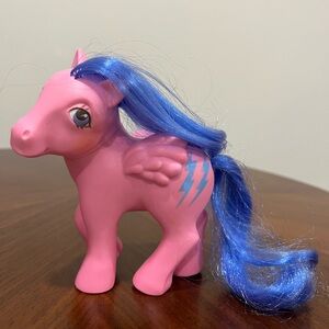 Vintage My Little Pony G1 Firefly Pegasus 1984 Hasbro Pink Blue Lightning Bolt
